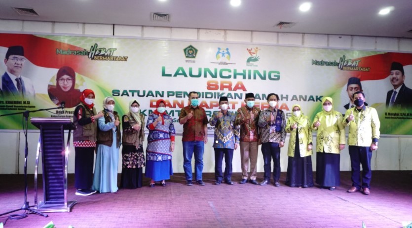 MTsN 1 Kota Makassar Mengikuti Launching Satuan Pendidikan Ramah Anak (SRA) dan Rapat Kerja KKM Mts Provinsi Sulawesi Selatan