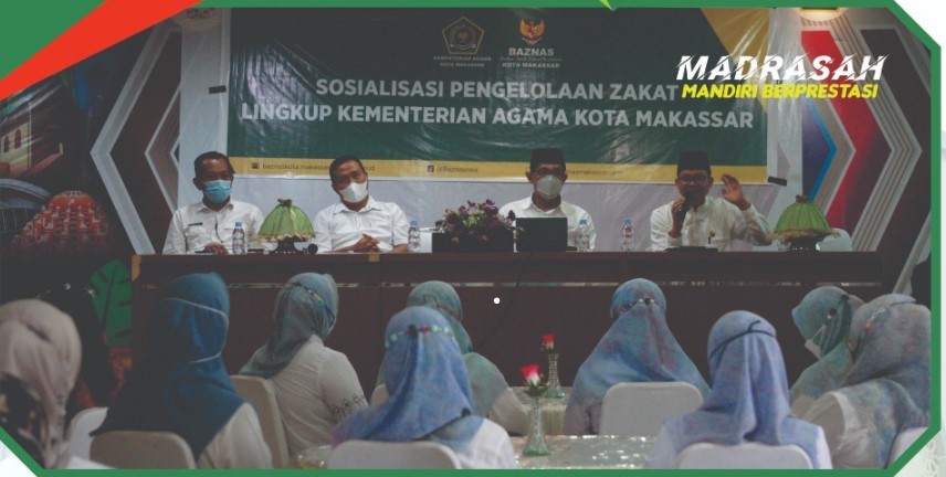 Badan Amil Zakat Nasional (Baznas) Bersama Kepala Kantor Kementerian Agama Melakukan Sosialisasi Pengelolaan Zakat di MTsN 1 Kota Makassar